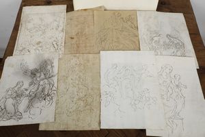 Album contenente vari disegni di epoche, soggetti e tecniche differenti  - Asta Orologi da Polso - Associazione Nazionale - Case d'Asta italiane