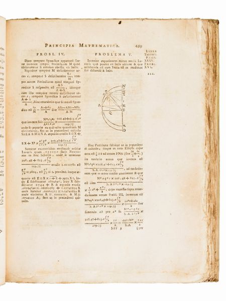 [Matematica] Newton, Isaac : Philosophiae Naturalis Principia Matematica Tomo 3 Pt. 1-2. Genevae : typis Barrillot & filii bibliop. & typogr., 1742.  - Asta Libri Rari & Manoscritti del XVI Secolo - Associazione Nazionale - Case d'Asta italiane