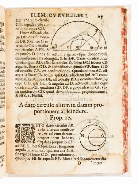 [Matematica/Geometria] Della Porta, Giovan Battista : Elementorum curvilineorum libri tres. Editore Zanetti Roma 1610  - Asta Libri Rari & Manoscritti del XVI Secolo - Associazione Nazionale - Case d'Asta italiane