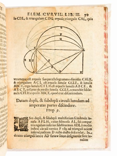 [Matematica/Geometria] Della Porta, Giovan Battista : Elementorum curvilineorum libri tres. Editore Zanetti Roma 1610  - Asta Libri Rari & Manoscritti del XVI Secolo - Associazione Nazionale - Case d'Asta italiane