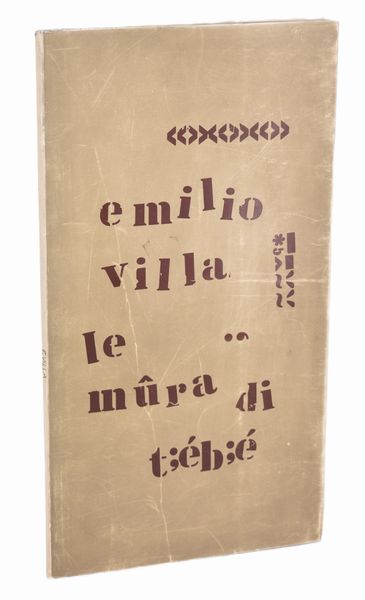 [Libro d'Artista] Villa, Emilio (1914-2003) : “Le mura di tebe” esemplare autografato n. 32/150 Galleria Multimedia , Brescia, Abete Grafica s.p.a Roma, 1981.  - Asta Libri Rari & Manoscritti del XVI Secolo - Associazione Nazionale - Case d'Asta italiane