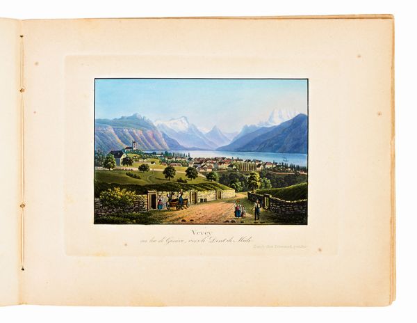 [Album] Souvenir du Lac de Genève et ses environs. Zurich, R. Dikenmann peintre. 13 acquetinte [1850 ca.]  - Asta Libri Rari & Manoscritti del XVI Secolo - Associazione Nazionale - Case d'Asta italiane