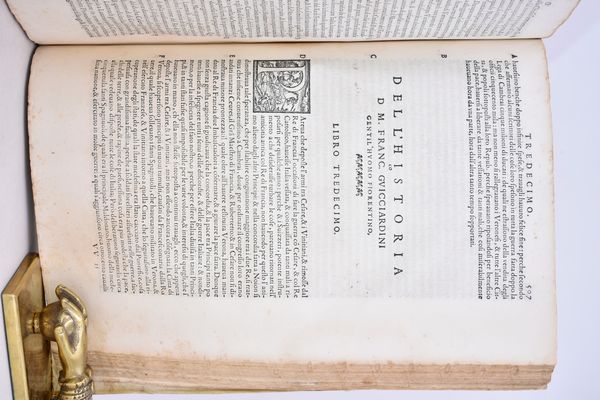 Guicciardini, Francesco : LA HISTORIA DI ITALIA DI M. FRANCESCO GUICCIARDINI GENTIL'HUOMO FIORENTINO … In Fiorenza, 1561, appresso Lorenzo Torrentino impressor ducale.  - Asta Libri Rari & Manoscritti del XVI Secolo - Associazione Nazionale - Case d'Asta italiane