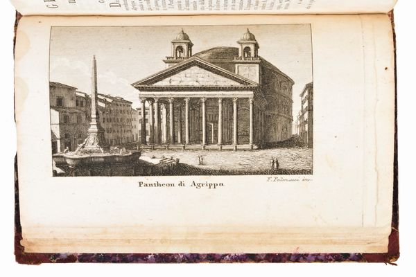 [ROMA/GUIDA] Roma compiutamente descritta in sette giornate per comodo de' forastieri con un'appendice de' contorni e dell'indicazione del viaggio da Roma a Napoli. Roma, Paggioli & De Romanis, 1830  - Asta Libri Rari & Manoscritti del XVI Secolo - Associazione Nazionale - Case d'Asta italiane