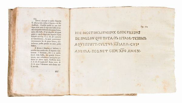 [Archeologia/Santo Sepolcro] Mariti, Giovanni : Istoria del tempio della Resurrezione... Livorno, Carlo Giorgi 1784. Rilegato con : Cronologia de' Re latini di Gerusalemme. Ed. 1784.  - Asta Libri Rari & Manoscritti del XVI Secolo - Associazione Nazionale - Case d'Asta italiane