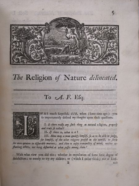 Wollaston, William: THE RELIGION OF NATURE ILLUSTRATED. London, 1725, S. Palmer.  - Asta Libri Rari & Manoscritti del XVI Secolo - Associazione Nazionale - Case d'Asta italiane