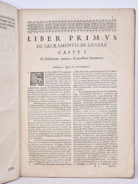 Trullench, Juan Gil IOANNIS AEGIDII TRULLENCH ... PRAXIS SACRAMENTORUM ... CUI IN HAC PRIMA VENETA EDITIONE ADIECTA EST EIUSDEM AUCTORIS EXPOSITIO BULLAE SANCTAE CRUCIATAE ET LACTICINIORUMIN GRATIAM ECCLESISTICORUM … / EXPOSITIO BULLAE SANCTAE CRUCIATAE ET LACTICINIORUMIN GRATIAM ECCLESISTICORUM ... Venetiis, 1648, apud Turrinum.  - Asta Libri Rari & Manoscritti del XVI Secolo - Associazione Nazionale - Case d'Asta italiane