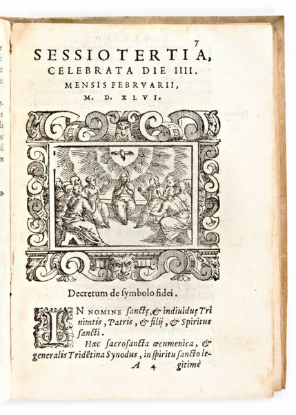 Concilio di Trento :Concilium Tridentinum, sub Paulo 3. Iulio 3. et 4. pont. max. celebratum... Cum Indice librorum prohibitorum .. Venezia, Andrea Muschio 1581  - Asta Libri Rari & Manoscritti del XVI Secolo - Associazione Nazionale - Case d'Asta italiane