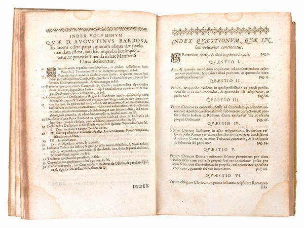 [Diritto canonico] Barbosa, Agostinho : Praxis exigendi pensiones contra calumniantes, & differentes illas soluere. Cui accesserunt Vota aliquot decisiua canonica.. Lugduni, Laurentii Durand, 1636  - Asta Libri Rari & Manoscritti del XVI Secolo - Associazione Nazionale - Case d'Asta italiane