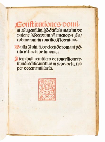 [Diritto canonico] Sextus decretalium liber a Bonifacio octavo in Concilio Lugdunensi editus... Venetijs, per heredes Octauiani Scoti sociosque, 1525  - Asta Libri Rari & Manoscritti del XVI Secolo - Associazione Nazionale - Case d'Asta italiane