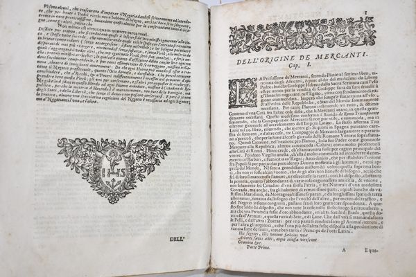 Peri, Giovanni Domenico: IL NEGOTIANTE DIVISO IN QUATTRO PARTI, PARTE I-IV. AGGIUNTOVI IN QUESTA EDITIONE IL SECRETARIO DI BANCO DI MATTIA CRAMERO. Venetia, 1697, presso Gio. Giacomo Hertz.  - Asta Libri Rari & Manoscritti del XVI Secolo - Associazione Nazionale - Case d'Asta italiane