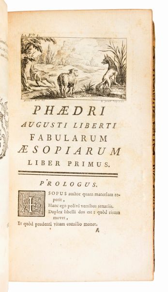 [Favola/Morale] Phaedrus : Phaedri Augusti Liberti Fabulae.. & Flavi Ariani Fabularum AesopiarumParigi, Joan August Grange' 1748-47  - Asta Libri Rari & Manoscritti del XVI Secolo - Associazione Nazionale - Case d'Asta italiane