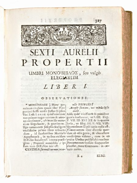 [Classici Latini] Volpi, Giovanni Antonio : C. Valerius Catullus, Albius Tibullus e.R. Sex. Aurelius Propertius ex recensione Jo. Antonii Vulpii Bergomensis. Giuseppe Corona, Padova 1710  - Asta Libri Rari & Manoscritti del XVI Secolo - Associazione Nazionale - Case d'Asta italiane