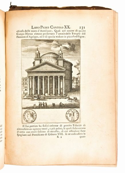 [Roma] Ficoroni, Francesco : e Vestigia, e rarità di Roma antica ricercate, e spiegate... Roma, Girolamo Mainardi 1744  - Asta Libri Rari & Manoscritti del XVI Secolo - Associazione Nazionale - Case d'Asta italiane