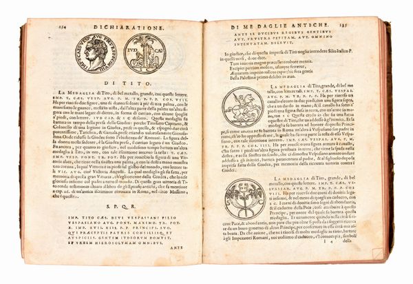 [Numismatica/Roma] Erizzo, Sebastiano : Discorso di M. Sebastiano Erizzo. Sopra le medaglie de gli antichi. Con la dichiaratione delle monete consulari, & delle medaglie de gli imperadori Romani. Venezia, Gio. Varisco & Paganino Paganini Quarta edizione ampliata [ca. 1585]  - Asta Libri Rari & Manoscritti del XVI Secolo - Associazione Nazionale - Case d'Asta italiane