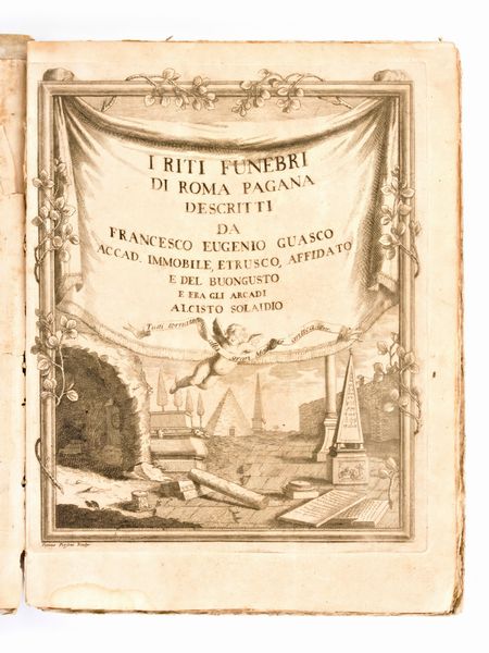 [Archeologia/Roma] Guasco, Francesco Eugenio : I Riti funebri di Roma pagana descritti da Francesco Eugenio Guasco.. In Lucca, per Filippo Maria Benedini, 1758  - Asta Libri Rari & Manoscritti del XVI Secolo - Associazione Nazionale - Case d'Asta italiane