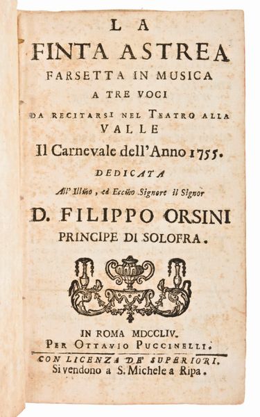 [Carnevale di Roma/Spoleto] Raccolta di 16 Libretti d'Opera anni 1751-1755.  - Asta Libri Rari & Manoscritti del XVI Secolo - Associazione Nazionale - Case d'Asta italiane