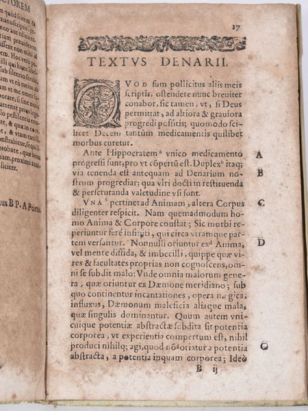 Penot, Bernard Georges : BERNARDI PENOTI A PORTU S. MARIAE AQUITANI, DE DENARIO MEDICO, QUO DECEM MEDICAMINIBUS, OMNIBUS MORBIS INTERNIS MEDENDI VIA DOCETUR. … Bernae Helveticorum, 1608, excudebat Ioannes Le Preux.  - Asta Libri Rari & Manoscritti del XVI Secolo - Associazione Nazionale - Case d'Asta italiane