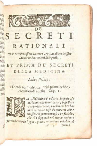 [Medicina] Fioravanti, Leonardo : De' secreti rationali... Libri cinque ... Con la tavola di tutti i capitoli. Venezia, Gerardo Imberti 1640  - Asta Libri Rari & Manoscritti del XVI Secolo - Associazione Nazionale - Case d'Asta italiane