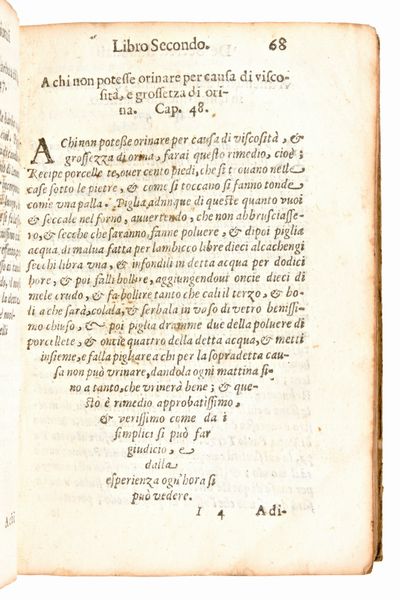 [Medicina] Fioravanti, Leonardo : De' secreti rationali... Libri cinque ... Con la tavola di tutti i capitoli. Venezia, Gerardo Imberti 1640  - Asta Libri Rari & Manoscritti del XVI Secolo - Associazione Nazionale - Case d'Asta italiane