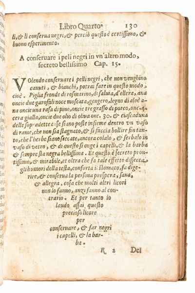 [Medicina] Fioravanti, Leonardo : De' secreti rationali... Libri cinque ... Con la tavola di tutti i capitoli. Venezia, Gerardo Imberti 1640  - Asta Libri Rari & Manoscritti del XVI Secolo - Associazione Nazionale - Case d'Asta italiane