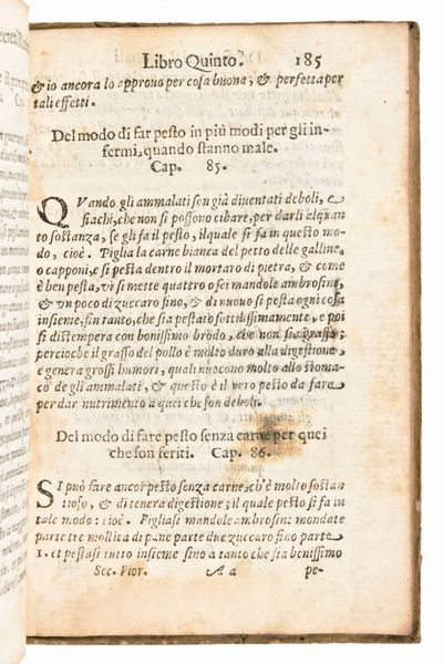 [Medicina] Fioravanti, Leonardo : De' secreti rationali... Libri cinque ... Con la tavola di tutti i capitoli. Venezia, Gerardo Imberti 1640  - Asta Libri Rari & Manoscritti del XVI Secolo - Associazione Nazionale - Case d'Asta italiane