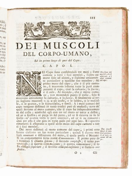 [Medicina/Anatomia] Pascoli, Alessandro : Il corpo umano… si descrivono in Compendio tutti gli organi suoi, e i loro principali uffizi... In Venezia, presso Andrea Poletti, 1750  - Asta Libri Rari & Manoscritti del XVI Secolo - Associazione Nazionale - Case d'Asta italiane