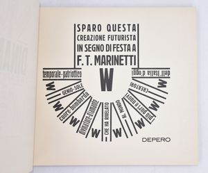 [Libro imbullonato] Depero, Fortunato (1892-1960) : Depero futurista. Milano, Edizione italiana Dinamo Azari, New York – Paris – Berlin, 1927.  - Asta Libri Rari & Manoscritti del XVI Secolo - Associazione Nazionale - Case d'Asta italiane