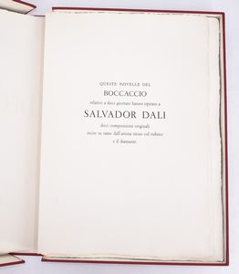 [Libro D'Artista] Dalì, Salvador & Boccaccio, Giovanni :  DECAMERON Paris, Michèle Broutta et Pamela Verlag 1972 Edizione limitata es. n. 87/150  - Asta Libri Rari & Manoscritti del XVI Secolo - Associazione Nazionale - Case d'Asta italiane