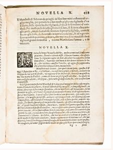 Boccaccio, Giovanni : Il Decameron... & alla sua vera lezione ridotta dal Cavalier Lionardo Salviati... Venezia, Pietro Maria Bertano 1638  - Asta Libri Rari & Manoscritti del XVI Secolo - Associazione Nazionale - Case d'Asta italiane