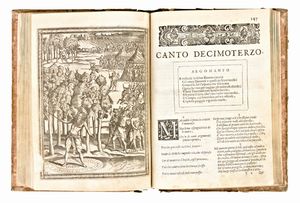 Tasso, Torquato : La Gerusalemme liberata... adornata con bellissime figure a ciascun canto. In Venetia, si uende all'insegna della Sapienza, 1673  - Asta Libri Rari & Manoscritti del XVI Secolo - Associazione Nazionale - Case d'Asta italiane