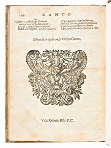 Tasso, Torquato : La Gerusalemme liberata... adornata con bellissime figure a ciascun canto. In Venetia, si uende all'insegna della Sapienza, 1673  - Asta Libri Rari & Manoscritti del XVI Secolo - Associazione Nazionale - Case d'Asta italiane