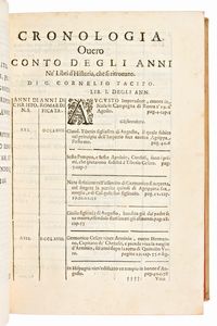 [Storia] Alamos de Barrientos, Baltasar : Opere di G. Cornelio Tacito. Annali, Historie, Costumi de' Germani, e vita Agricola... In Venetia : appresso i Giunti, 1628.  - Asta Libri Rari & Manoscritti del XVI Secolo - Associazione Nazionale - Case d'Asta italiane