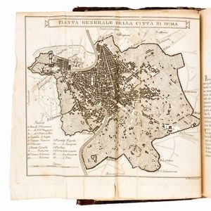 [ROMA/GUIDA] Roma compiutamente descritta in sette giornate per comodo de' forastieri con un'appendice de' contorni e dell'indicazione del viaggio da Roma a Napoli. Roma, Paggioli & De Romanis, 1830  - Asta Libri Rari & Manoscritti del XVI Secolo - Associazione Nazionale - Case d'Asta italiane