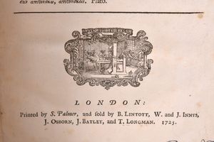 Wollaston, William: THE RELIGION OF NATURE ILLUSTRATED. London, 1725, S. Palmer.  - Asta Libri Rari & Manoscritti del XVI Secolo - Associazione Nazionale - Case d'Asta italiane