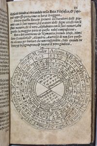 Raimondo, Annibale OPERA DELL'ANTICHA, & HONORATA SCIENTIA DI NOMANDIA, SPECCHIO D'INFINITI BENI, E MALI, CHE SOTTO IL CERCHIO DELLA LUNA POSSONO ALLI VIUENTI INTERUENIRE, DELL'ECCELLENTISSIMO ASTROLOGO, GEOMANTE, CHIROMANTE, E FISONOMO ANNIBALE RAIMONDO RIDOTTA INSIEME, E CASTIGATA AGGIONTOUI LA FISONOMIA DEL DETTO AUTTORE. Anversa, 1677.  - Asta Libri Rari & Manoscritti del XVI Secolo - Associazione Nazionale - Case d'Asta italiane