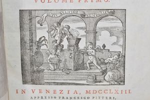 [Accademia della Crusca] VOCABOLARIO DEGLI ACCADEMICI DELLA CRUSCA. EDIZIONE SECONDA VENETA ACCRESCIUTA DI MOLTE VOCI RACCOLTE DAGLI AUTORI APPROVATI DALLA STESSA ACCADEMIA. VOLUME PRIMO-QUINTO. Venezia, 1763, appresso Francesco Pitteri.  - Asta Libri Rari & Manoscritti del XVI Secolo - Associazione Nazionale - Case d'Asta italiane