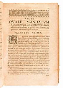 [Diritto canonico] Barbosa, Agostinho : Praxis exigendi pensiones contra calumniantes, & differentes illas soluere. Cui accesserunt Vota aliquot decisiua canonica.. Lugduni, Laurentii Durand, 1636  - Asta Libri Rari & Manoscritti del XVI Secolo - Associazione Nazionale - Case d'Asta italiane