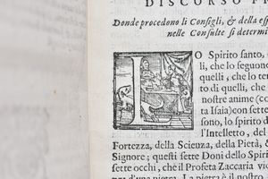 Filippe, Bartholomaeu / Valentino, Giulio Cesare : TRATTATO DEL CONSEGLIO, ET DE' CONSEGLIERI DE' PRENCIPI, VTILISSIMO PER SAPER REGGERE FELICEMENTE STATI, & QUAL SI VOGLIA DOMINIO, PER ILLUSTRARE LA PATRIA, & FAR NOBILE, & DEGNA OGNI ATTIONE HUMANA... In Venetia, 1599, appresso la Compagnia minima.  - Asta Libri Rari & Manoscritti del XVI Secolo - Associazione Nazionale - Case d'Asta italiane