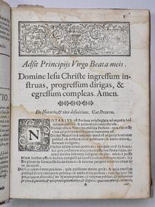 Soliani, Domenico Maria DOMINICI MARIÆ SOLIANI ... ARCHETYPUS INSTRUMENTORUM PRO NOVELLIS NOTARIIS. IN HAC TERTIA IMPRESSIONE (MUTINENSI VERÒ SECUNDA) MULTIS CAUTELIS, CLAUSULIS LEGALIBUS, & ALIIS ADDITIONIBUS AUCTUS. Mutinæ, 1706, ex typographia Bartholomæi Soliani.  - Asta Libri Rari & Manoscritti del XVI Secolo - Associazione Nazionale - Case d'Asta italiane