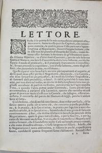 Peri, Giovanni Domenico: IL NEGOTIANTE DIVISO IN QUATTRO PARTI, PARTE I-IV. AGGIUNTOVI IN QUESTA EDITIONE IL SECRETARIO DI BANCO DI MATTIA CRAMERO. Venetia, 1697, presso Gio. Giacomo Hertz.  - Asta Libri Rari & Manoscritti del XVI Secolo - Associazione Nazionale - Case d'Asta italiane