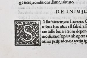 Brusoni, Lucius Domitius: FACETIARUM EXEMPLORUMQUE, LIBRI VII. Impressum Romae, 1518, per Iacobum Mazochium.  - Asta Libri Rari & Manoscritti del XVI Secolo - Associazione Nazionale - Case d'Asta italiane