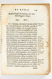 [ROMA] MAURO, Lucio: Le antichità della città di Roma. In Venetia, Giordano Ziletti, 1562  - Asta Libri Rari & Manoscritti del XVI Secolo - Associazione Nazionale - Case d'Asta italiane