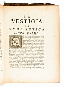 [Roma] Ficoroni, Francesco : e Vestigia, e rarità di Roma antica ricercate, e spiegate... Roma, Girolamo Mainardi 1744  - Asta Libri Rari & Manoscritti del XVI Secolo - Associazione Nazionale - Case d'Asta italiane