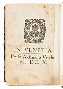 [Roma] Mexia, Pedro : Le Vite di tutti gli imperadori romani da Giulio Cesare, sin'a Ridolfo 2. tratte per M. Lodouico Dolce dal libro spagnuolo del nobile cauagliere Pietro Messia. Venezia, Alessandro Vecchi, 1610  - Asta Libri Rari & Manoscritti del XVI Secolo - Associazione Nazionale - Case d'Asta italiane