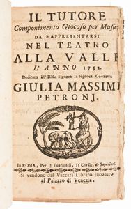 [Carnevale di Roma/Spoleto] Raccolta di 16 Libretti d'Opera anni 1751-1755.  - Asta Libri Rari & Manoscritti del XVI Secolo - Associazione Nazionale - Case d'Asta italiane