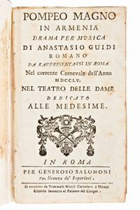 [Carnevale di Roma/Spoleto] Raccolta di 16 Libretti d'Opera anni 1751-1755.  - Asta Libri Rari & Manoscritti del XVI Secolo - Associazione Nazionale - Case d'Asta italiane