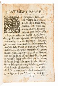 [ROMA] Domenichi Cesare : Della Inondazione del Tevere e del suo rimedio Roma 1609 Editore : In Roma appresso Guglielmo Facciotto 1609  - Asta Libri Rari & Manoscritti del XVI Secolo - Associazione Nazionale - Case d'Asta italiane