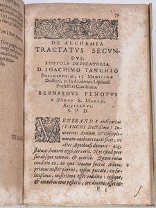 Penot, Bernard Georges : BERNARDI PENOTI A PORTU S. MARIAE AQUITANI, DE DENARIO MEDICO, QUO DECEM MEDICAMINIBUS, OMNIBUS MORBIS INTERNIS MEDENDI VIA DOCETUR. … Bernae Helveticorum, 1608, excudebat Ioannes Le Preux.  - Asta Libri Rari & Manoscritti del XVI Secolo - Associazione Nazionale - Case d'Asta italiane