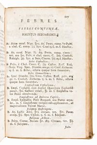 Lotto di 4 opere di medicina e farmacologia. Pharmacopoeia Collegii regalis medicorum Londinensis, 1784. - Frank, Johann Peter : De curandis hominum morbis 1794. - Plenck, Joseph Jakob : Elementi di medicina e chirurgia forense 1797. - Pilla, N. :  Introduzione alla teoria del moto universale. Napoli, 1818  - Asta Libri Rari & Manoscritti del XVI Secolo - Associazione Nazionale - Case d'Asta italiane